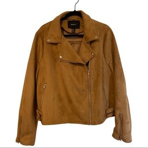 Forever 21+ faux suede moto jacket